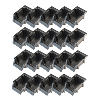 Kit 20 Caixa Parafusos Gaveteiro Organizadora N3 Bin Preto em Oferta na Shopee