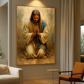 Quadro Decorativo GRANDE Alta Resolução Para Sala Quarto Escritório Quadro Pintura de Jesus em Oferta na Shopee