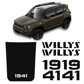 Kit Adesivos P/ Jeep Willys Renegade 2025 1941 Capo+Laterais em Oferta na Shopee