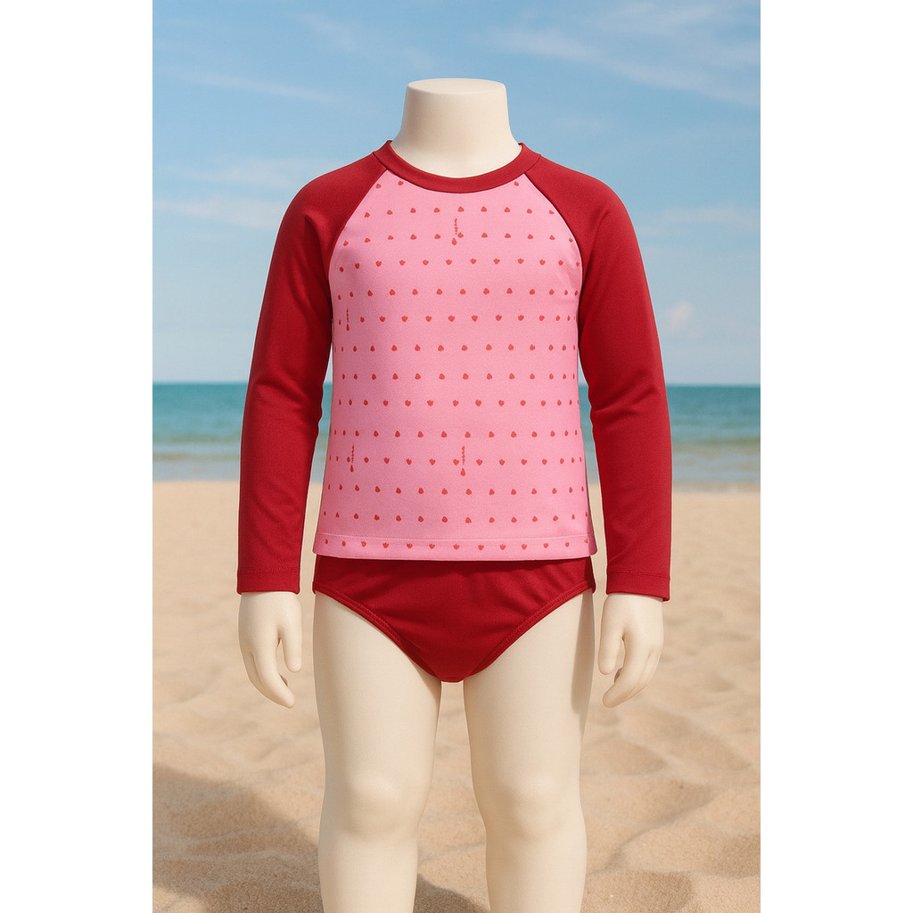 Conjunto Biquini Menina + Blusa Proteção Uv50 Térmica Dry