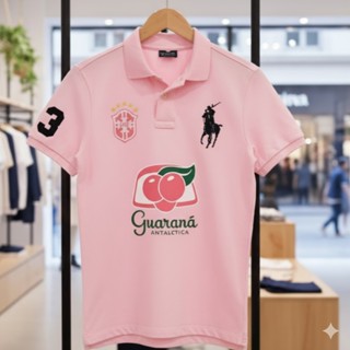 Camisa Polo Unissex Rosa Tropicale 100% Algodão em Oferta na Shopee