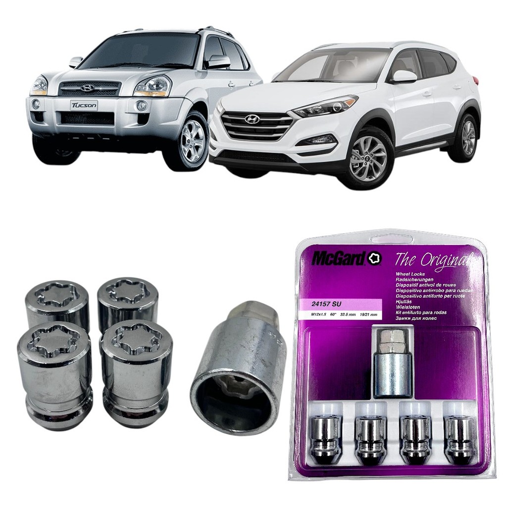 Kit Antifurto Trava Roda Porca Mcgard Tucson Todos Anos