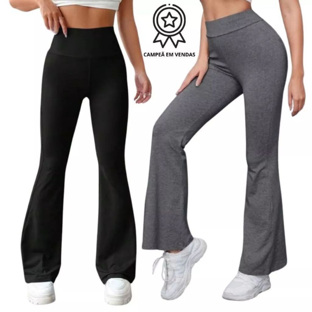 Calça Legging Bailarina Flare Modela bumbum Cintura Alta Promoção
