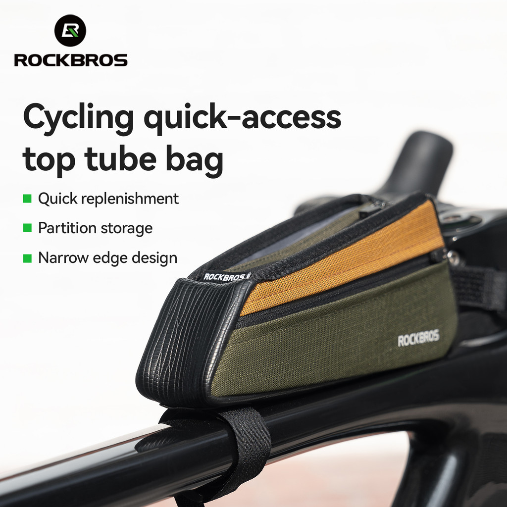 ROCKBROS Bolsa Para Tubo Superior De Bicicleta , Conveniente Frontal De Estrada 