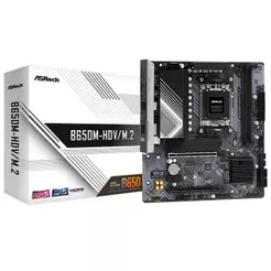 Placa Mãe ASRock B650M-HDV/M.2, Chipset B650, AMD AM5, M-ATX, DDR5, 90-MXBLA0-A0UAYZ