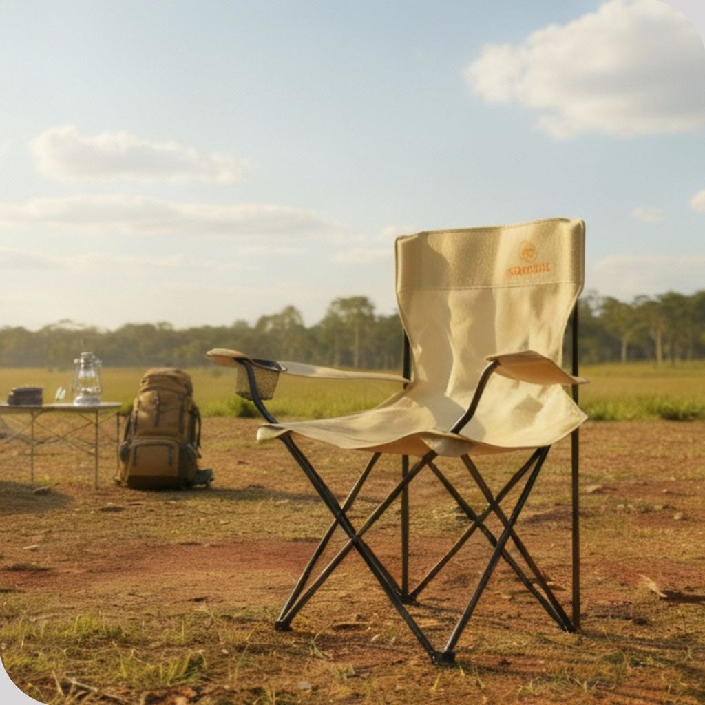 Cadeira Dobrável Guepardo Com Porta-copo Camping Pesca Praia