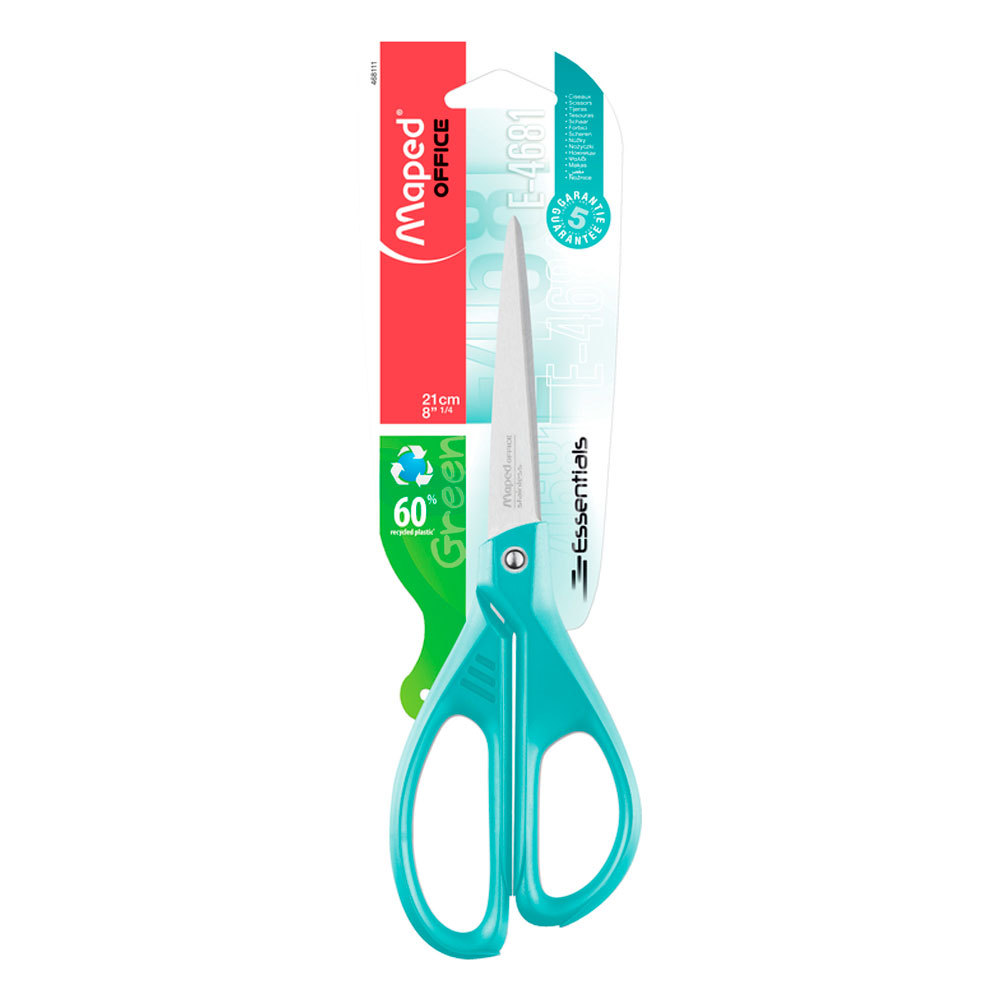 Tesoura multiuso Essentials Green Pastel 21cm 468111 Maped em Oferta na Shopee