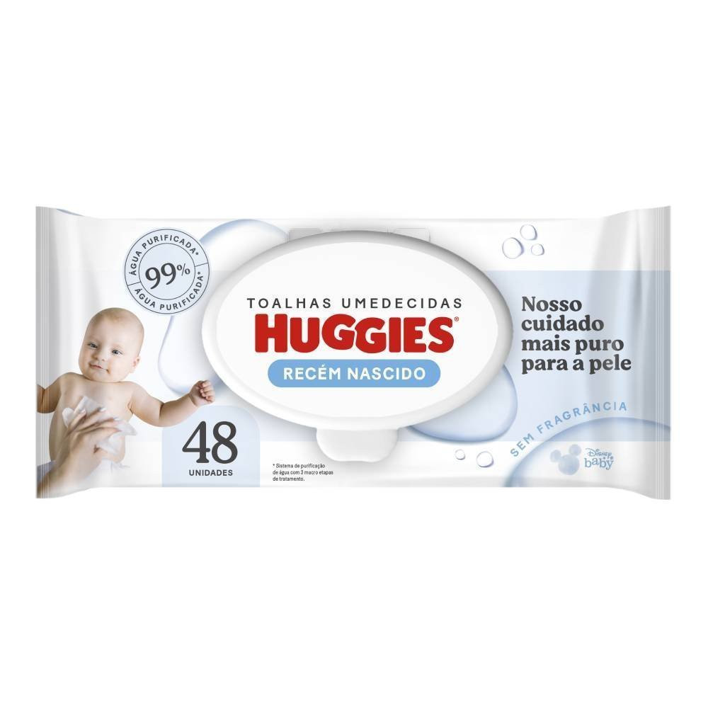 Lenços Umedecidos Huggies Recém-nascido Sem Fragrância 48 Unidades em Oferta na Shopee