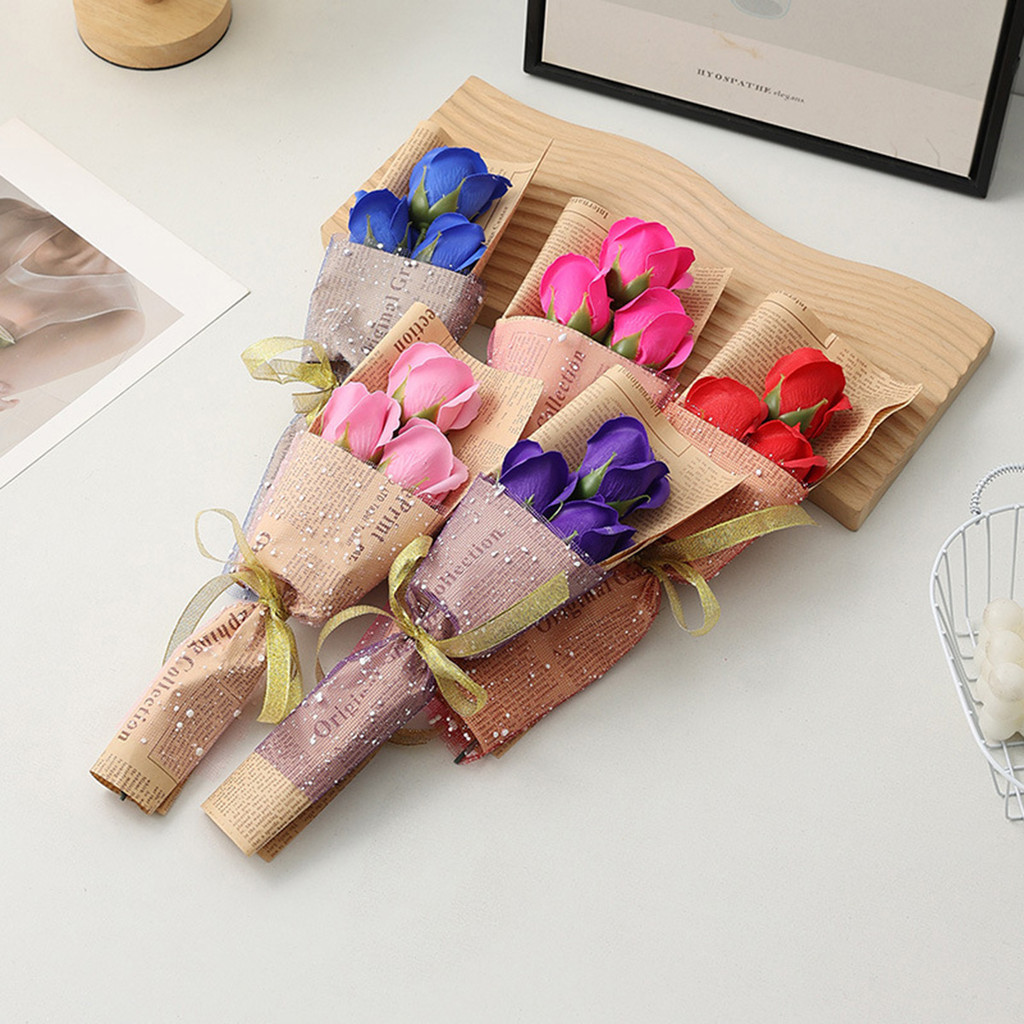 Buque de Rosas de Sabonete em Caixa Presente Luxo em Oferta na Shopee