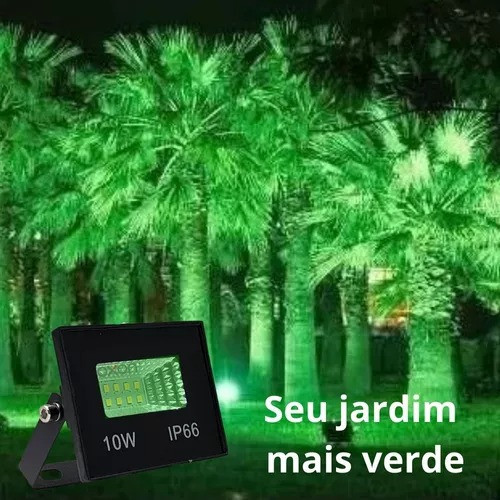 Refletor Led Pequeno 10w Verde Bivolt Aaatop Holofote em Oferta na Shopee