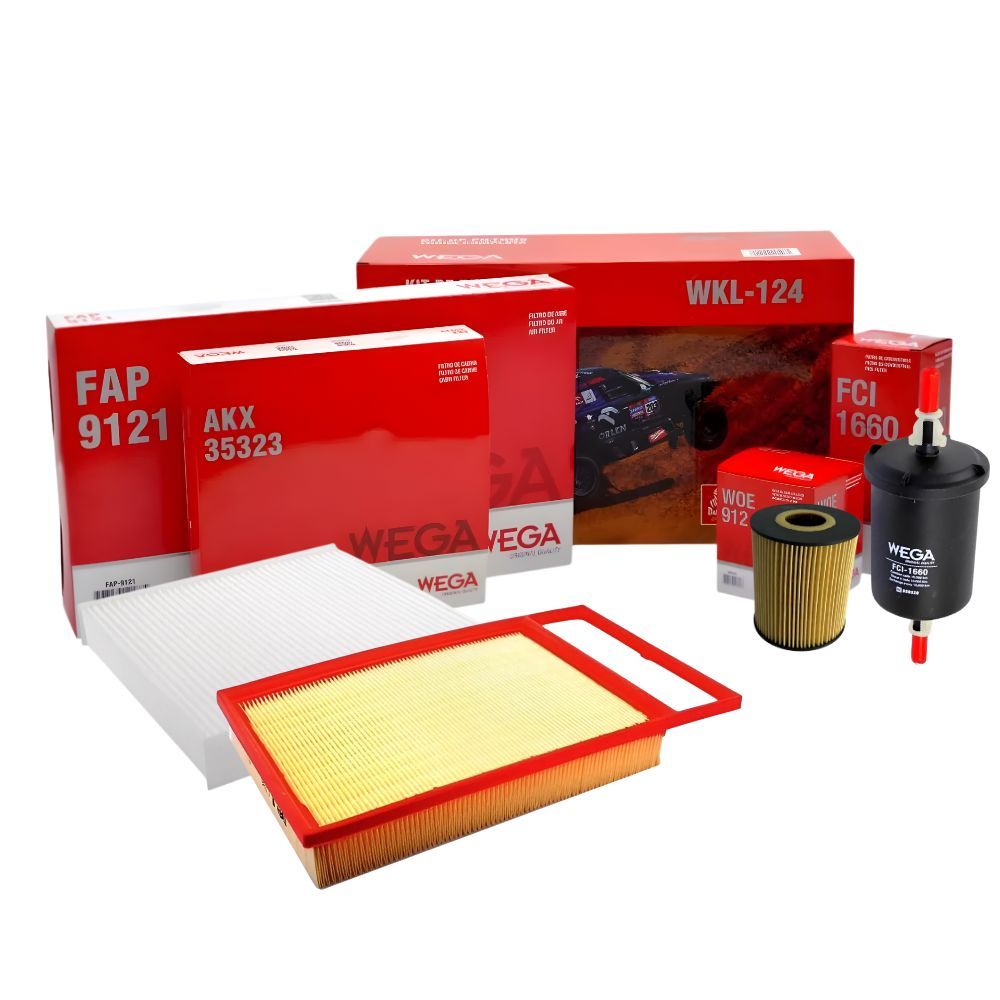 Kit Revisão Filtros Grand Siena Palio Strada 1.6/1.8 16v 2012-2018 Wega