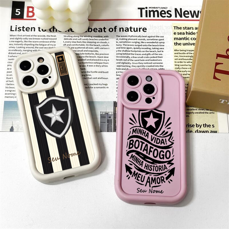 Capinha capa de Com nome personalizado Clube de Futebol Botafogo para iPhone 11 12 13 16 17 14 pro max 16 Plus capa