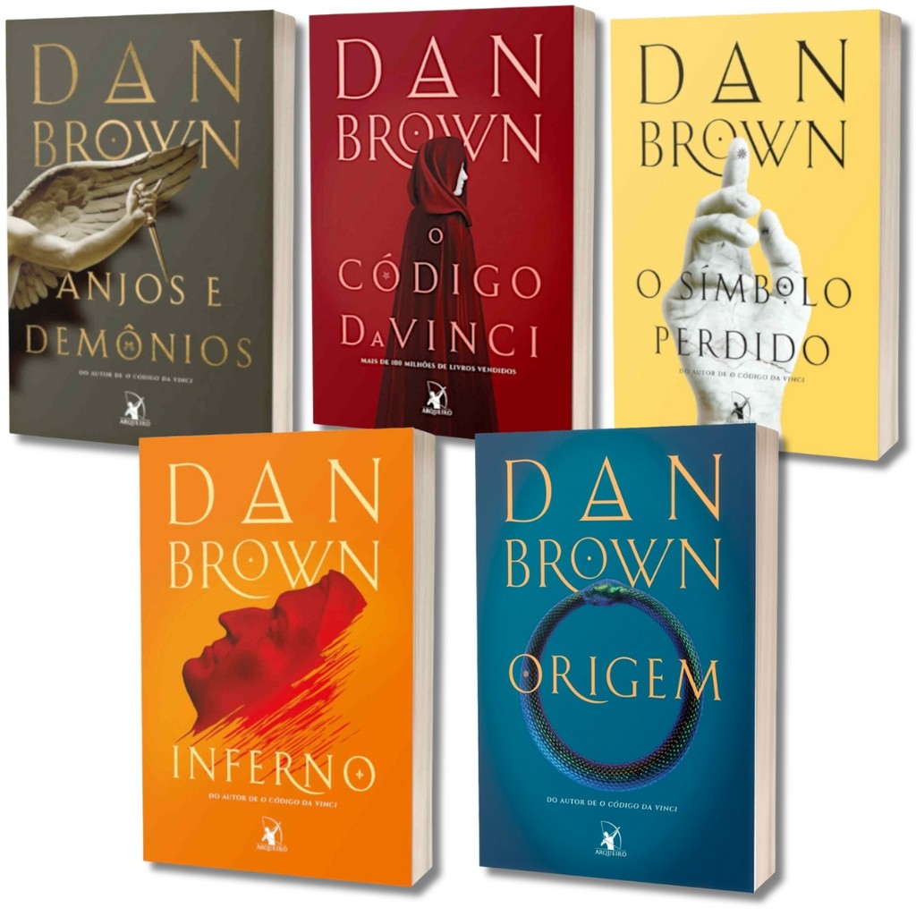 Presente Perfeito! Livro Anjos E Demônios, O Código Da Vinci, O Símbolo Perdido, Inferno, Origem | Bestseller Mundial