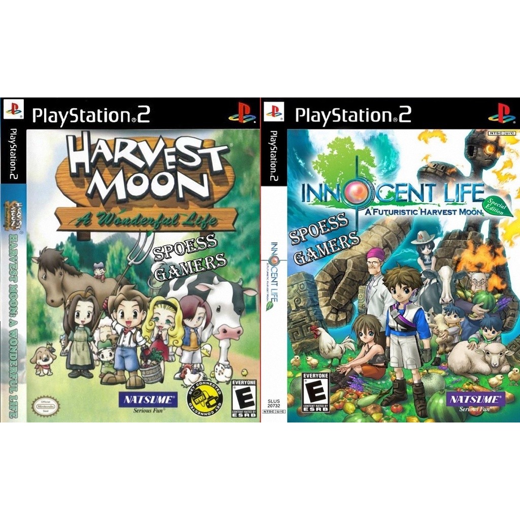 Ps 2 Harvest Moon Wonderful + Innocent Life (2 Dvds) Patch De Ps2