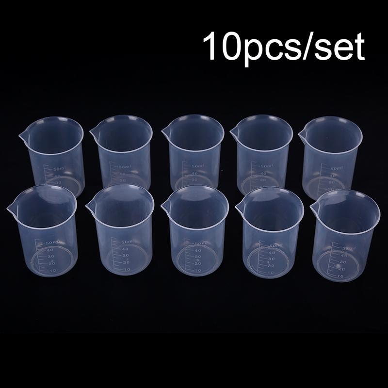 # weicheng 10PCS 50ML Copo De Medição Graduado De Plástico Para Recipiente De Medida Líquida .