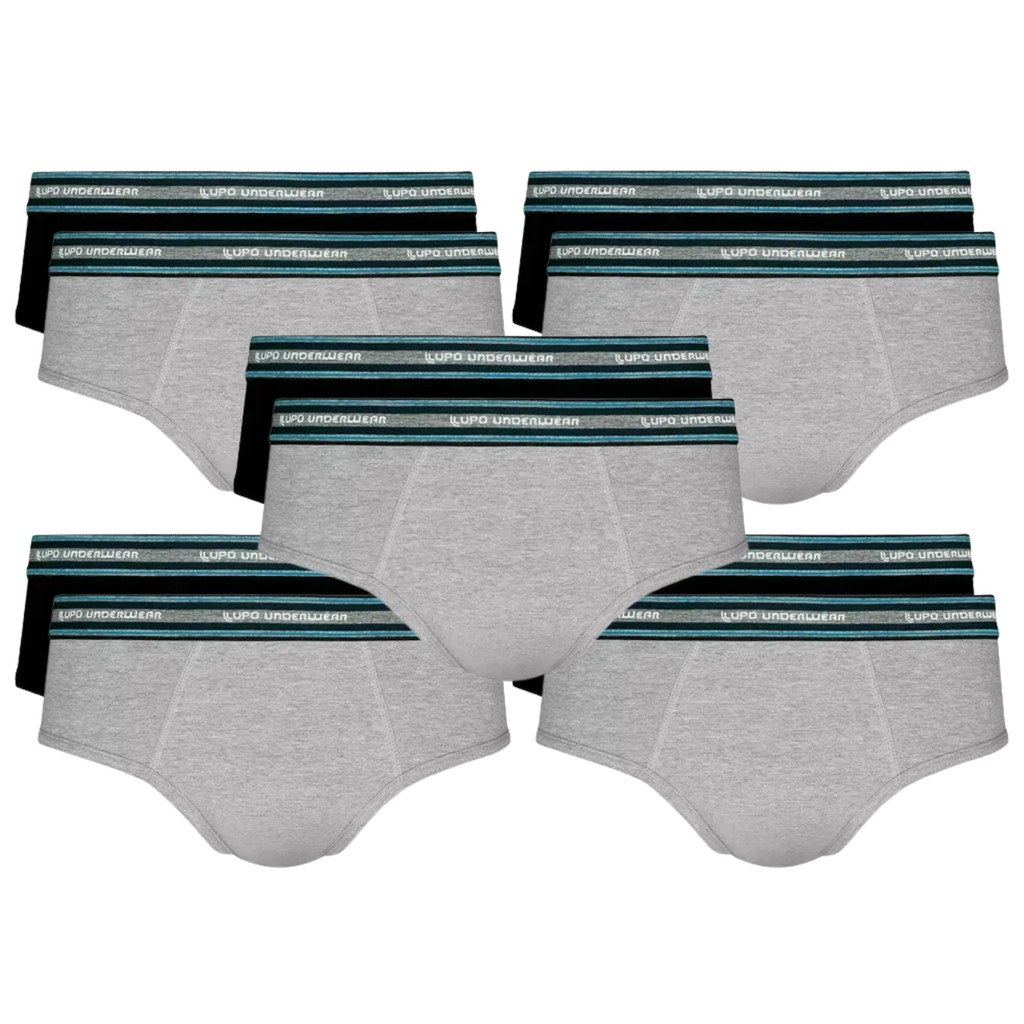 Kit 10 Cuecas Slip Algodão Cotton Conforto Original Adulto