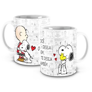 Caneca Snoopy Se Você Deseja o Bem Ele te Deseja Também em Oferta na Shopee