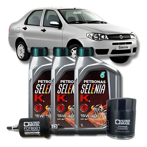 Óleo Fiat Siena Fire 1.0/1.3/1.4 Petronas 15w40 Selenia