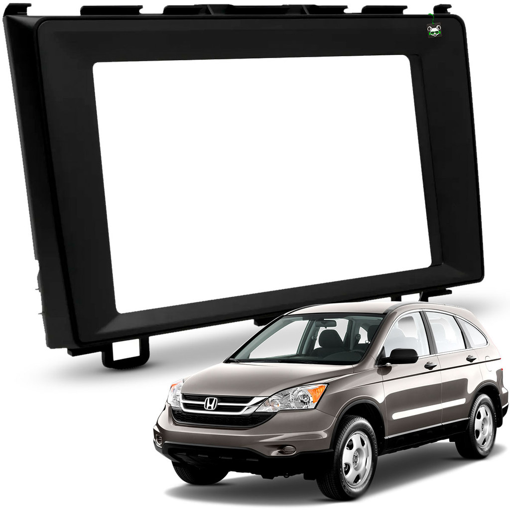 Moldura 2 Din Honda CRV 2007 2008 2009 2010 2011 Japonês/Chinês - Preto em Oferta na Shopee