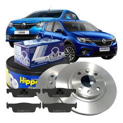 Kit Disco Freio Dianteiro + Pastilha Sandero 2015 À 2021