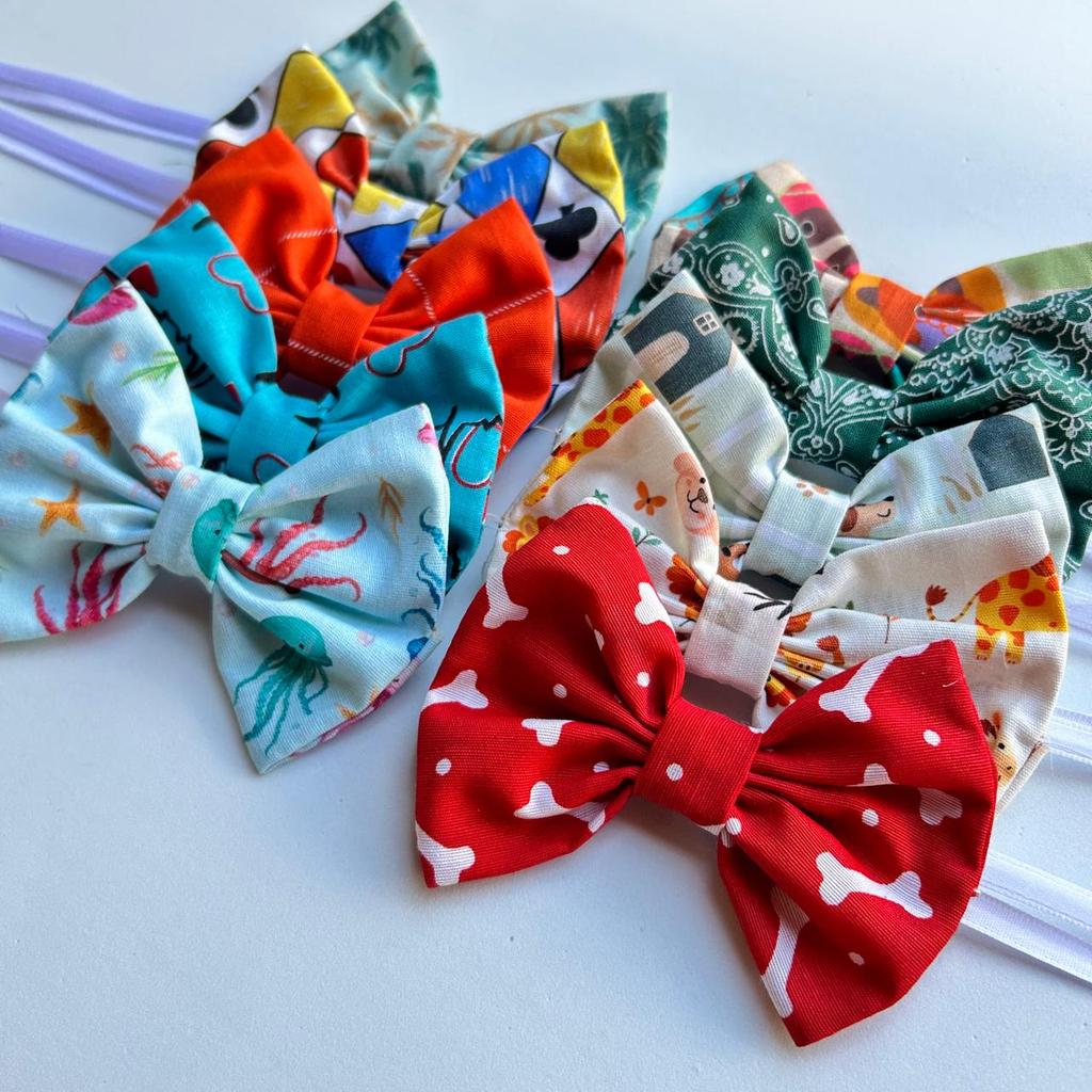 Gravata Borboleta Pet Tecido Macho e Fêmea - Tamanho G - 10 unidades em Oferta na Shopee