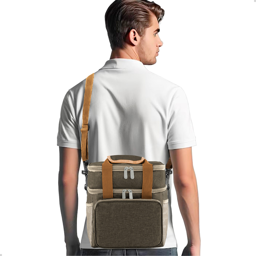 Bolsa Termica 12L Para Comida Fresca Em Fins De Semana Bebidas Dupla Camada