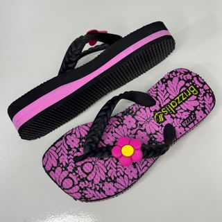 Chinelo Tamanco Infantil com Estampa Floral e Detalhe em Oferta na Shopee