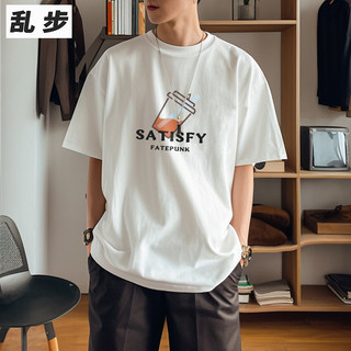 Manga curta masculina Street Wear verão solto ins All-Match 2026 novo estilo roupas na moda puro algodão americano meia 
