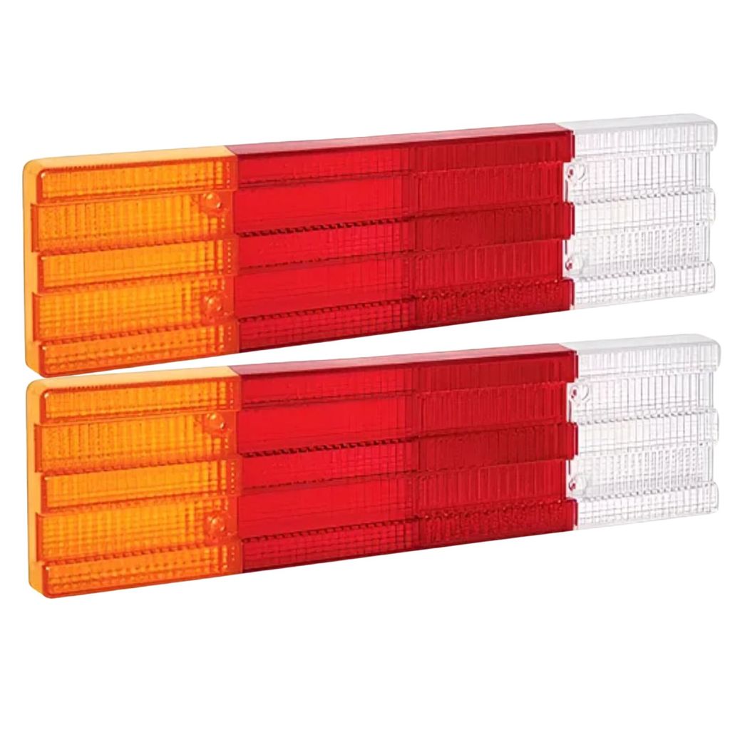 Par 2 Lente Lanterna Traseira Mercedes-Benz / Ford Tricolor Tradicional em Oferta na Shopee