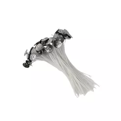 Pavio De Algodão Parafinado Com Ilhós Metálicos Para Vela - Modelo B2015 - 10cm - 2mm - 10 unidades - Rizzo