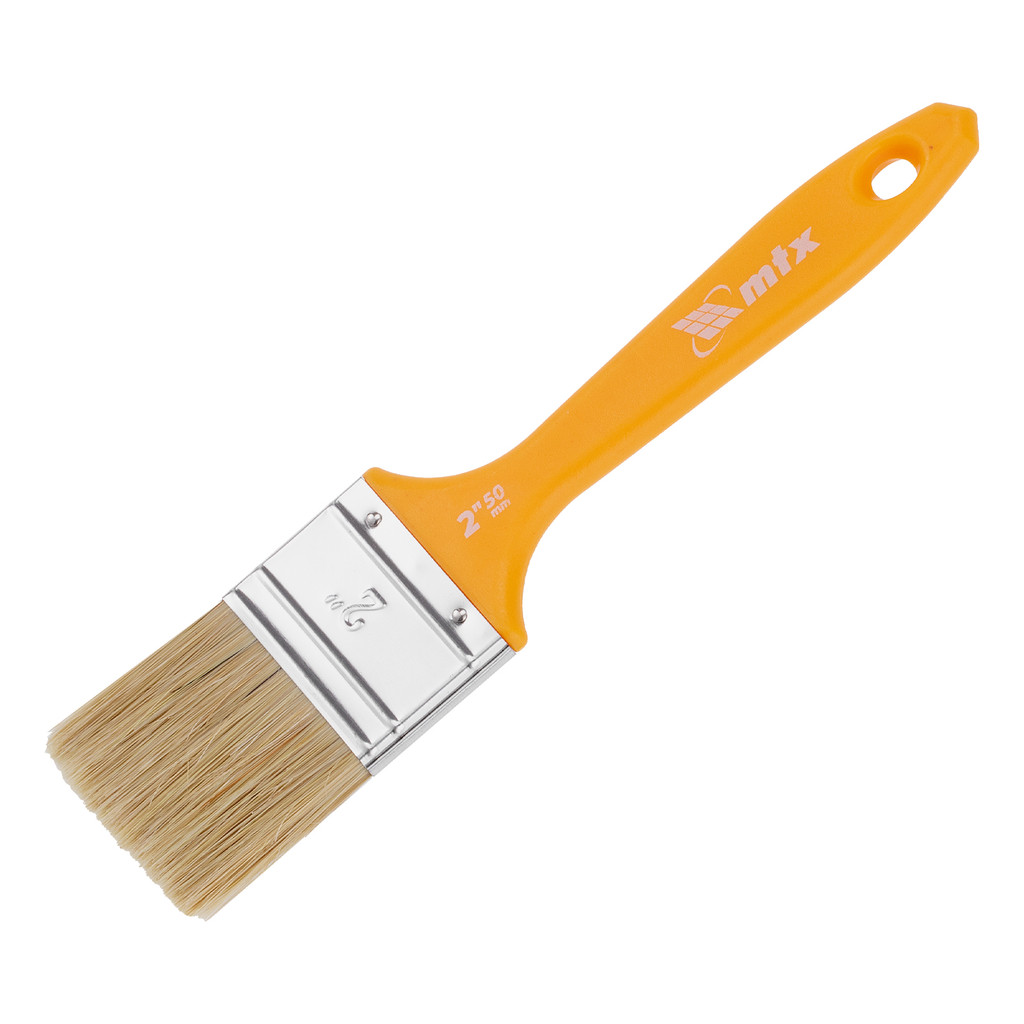 TRINCHA/PINCEL 2, PARA VERNIZ, CERDAS BRANCAS, CABO DE PLASTICO, 1PC // MTX · foto 2