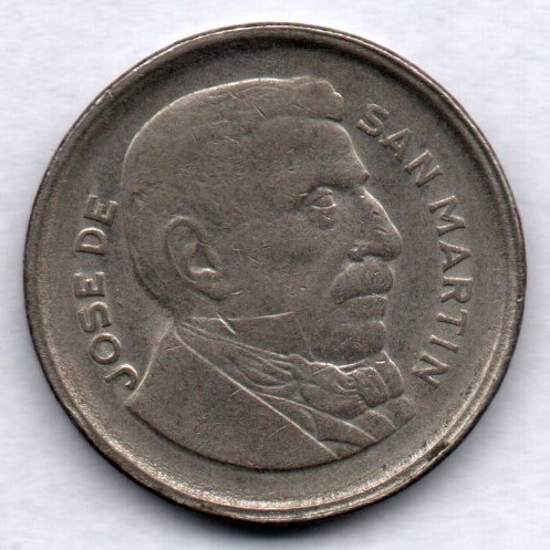 Moeda da Argentina de 10 centavos 1955 MBC