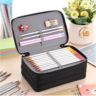 Estojo de lápis/Escolar/Grande capacidade Com 4 Níveis E Zíper 72 canetas/esto.Várias cores em Oferta na Shopee