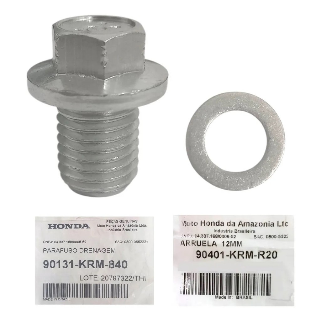 Kit Parafuso Bujão Sahara 300, Cb 300f, Xr 300 Tornado Honda
