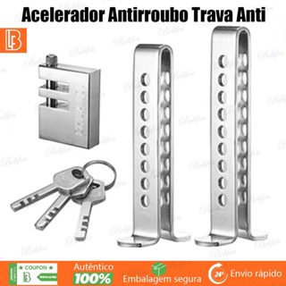 Trava Antifurto Acelerador Antirroubo para Pedal de Freio Universal Aço Inoxidável Ajustável 8 Furos auto peças em Oferta na Shopee