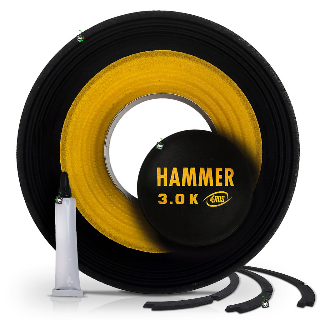 Kit Reparo Eros Hammer 3.0k Alto Falante 12 Pol 800w 4 Ohms