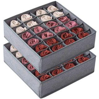 Kit 02 Organizadores De Gavetas Multiúso TNT Calcinha Sutia Cueca Gravata Meia Joias em Oferta na Shopee