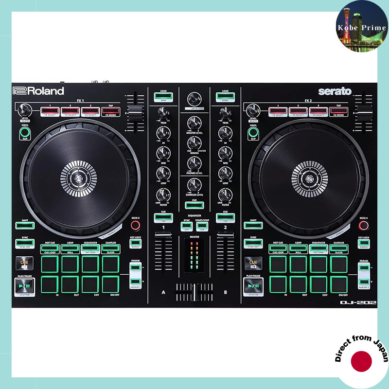 Controlador Roland DJ-202 , Compatível Com Serato , Sons Do PCDJ TR-909/- 808 707 606 , Equipado Entrada De Microfone , Portátil E Compacto .