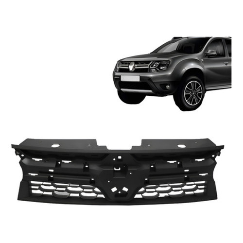 Grade Radiador Duster Oroch 2016 A 2020 Preto Sem Moldura