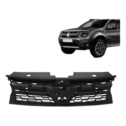 Grade Radiador Duster Oroch 2016 A 2020 Preto Sem Moldura