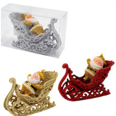 Enfeite Natalino Papai Noel no Trenó Decorativo