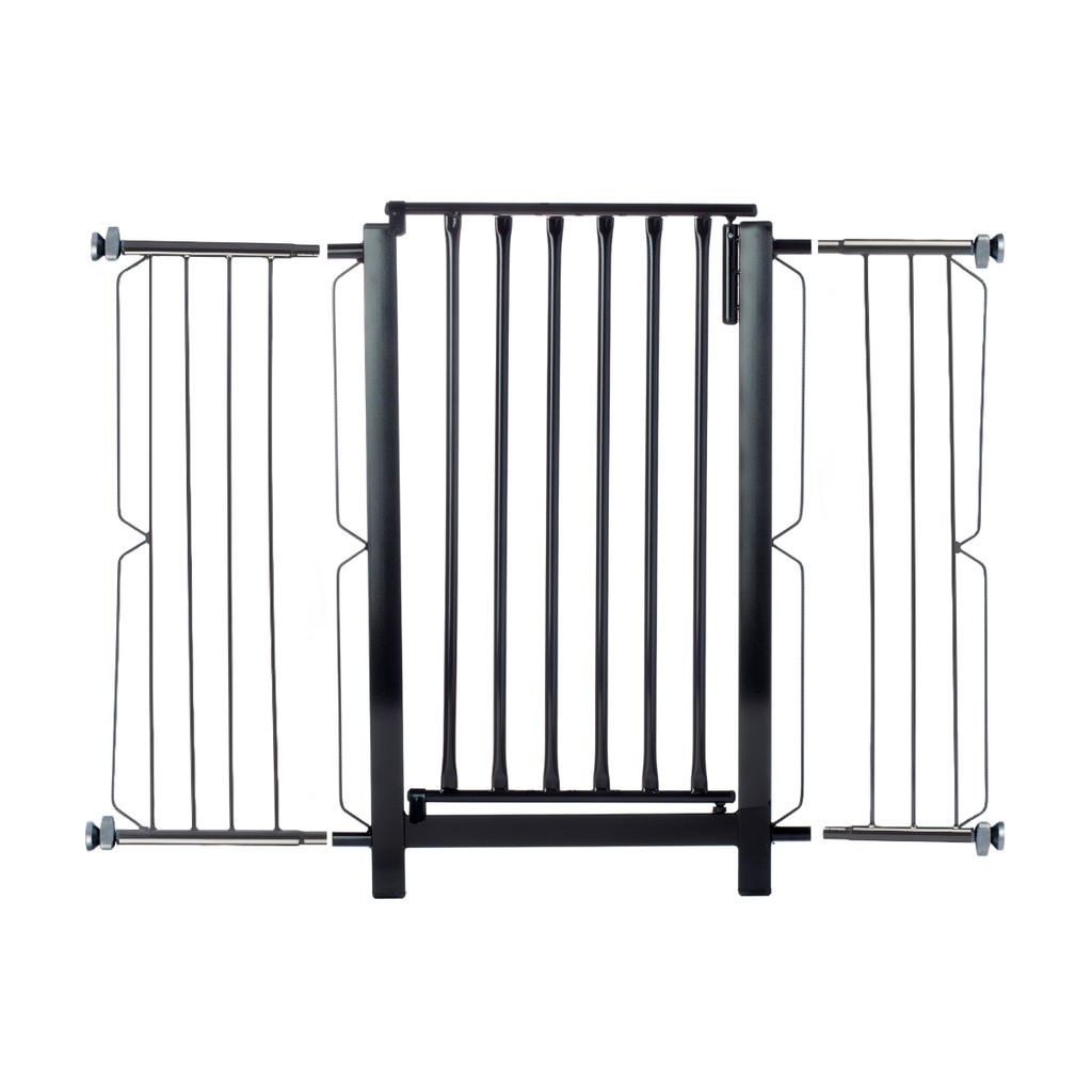 Grade e portão para cachorro bebê pet, vãos de 101cm a 105cm - Preto