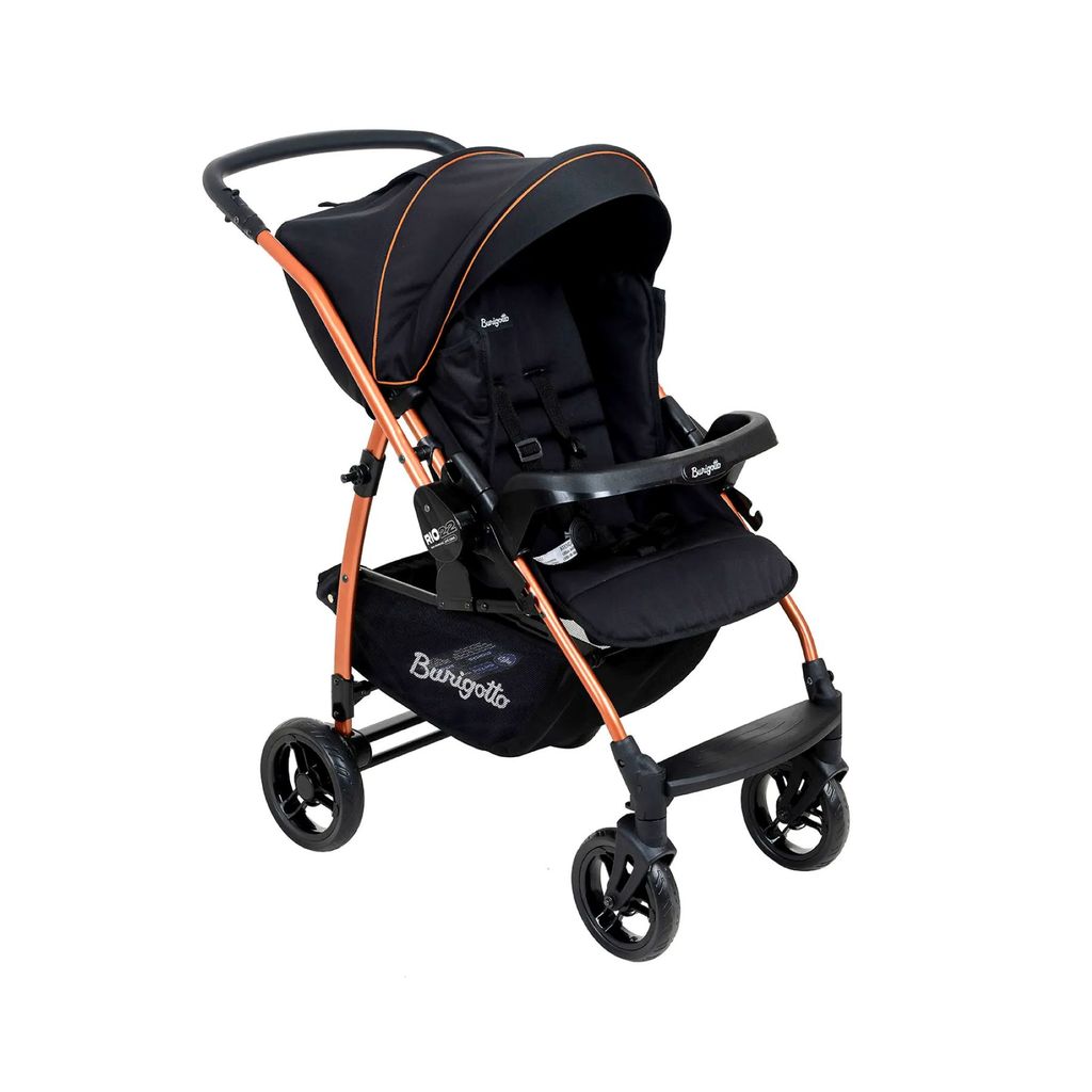 Carrinho Bebê Burigotto RIO 22 Preto Cobre em Oferta na Shopee