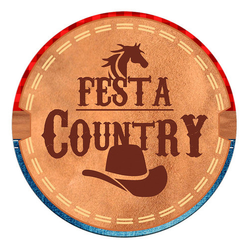Capa Mini Painel De Mesa Redondo Tema Bota Country