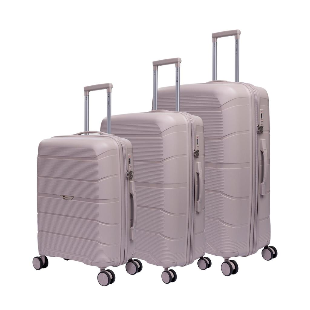 Conjunto de malas de viagem polipropileno Barcelona Swiss Move Bege em Oferta na Shopee