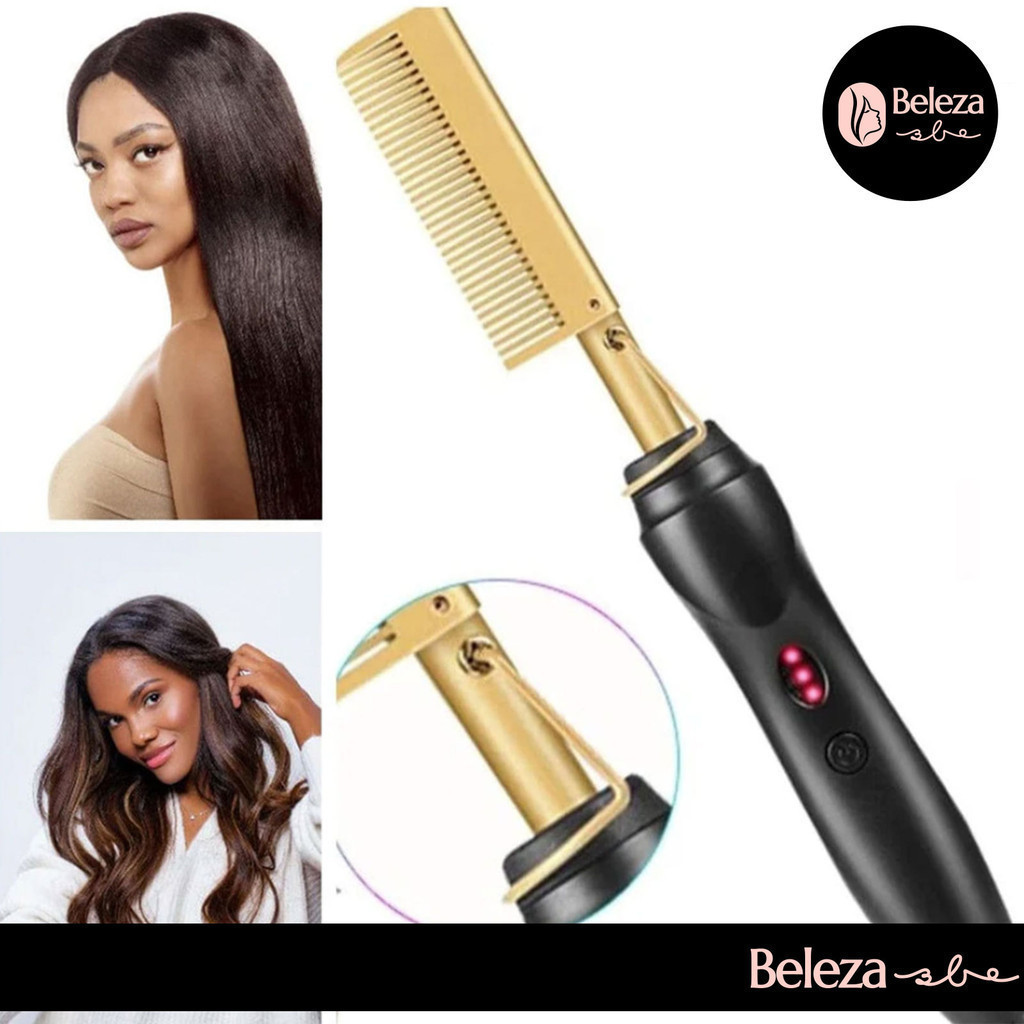 Prancha de Cabelo Portátil: Alisamento e Cachos com Tecnologia Cerâmica - Ferramenta Profissional para Viagens, Design A