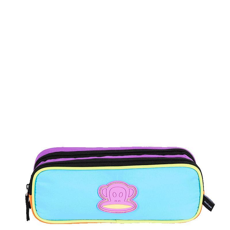 Estojo 2 Compartimentos Paul Frank Authentic - Orange Mix