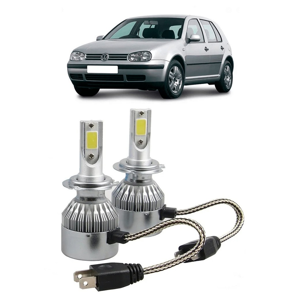 Par Lampada Super LED Farol Baixo Golf 1999 2000 2001 2002 2003 2004 2005 2006 6000k H7