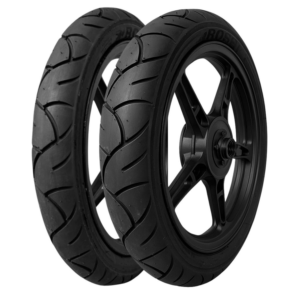 Kit Pneu Moto 80/100-18 e 100/90-18 Dianteiro e Traseiro Sem Camara Vauhtia Robu