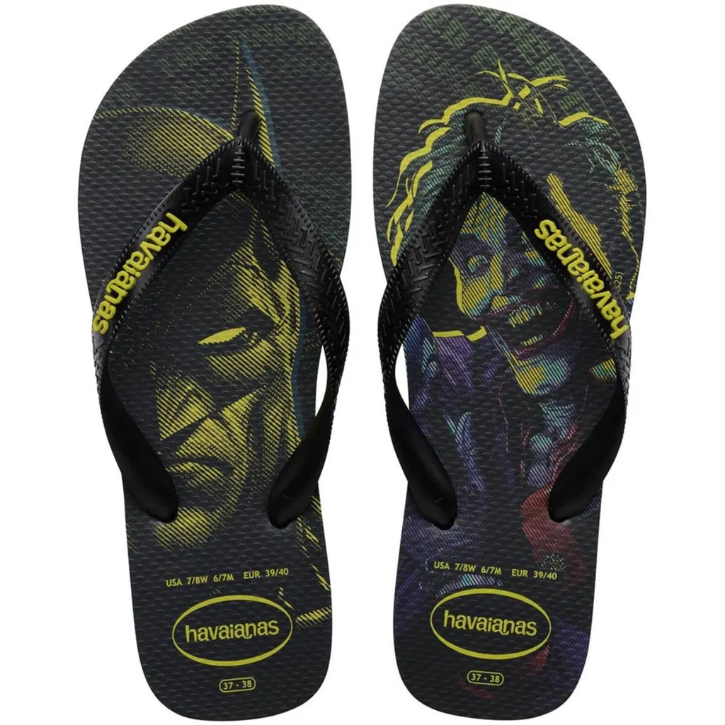 Chinelo Havaianas Top Heróis DC Batman Coringa Adulto Original Unissex Colecionável